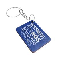 Kit Chaveiro MDF Novembro Azul Campanha de Conscientização