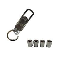 Kit Chaveiro Metal Audi A3 A5 Q + Bico Tampa De Válvula Pneu Kit Chaveiro Metal Audi A3 A5 Q + Bico Tampa De Válvula Pneu