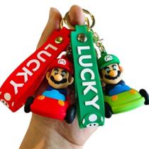 Kit Chaveiro Super Mario & Luigi Kart Personagem Chave Carro Bolsa Presente