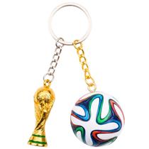 Kit Chaveiros Bola e Taça Copa do Mundo 2026 Colecionável Kit Chaveiros Bola e Taça Copa do Mundo 2026 Colecionável