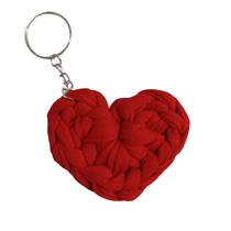 Kit Chaveiros Coração Crochê Lembrancinhas Fio de Malha Cor:Chaveiros Coração VermelhoKit:10