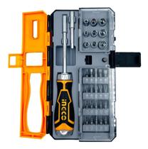 Kit Chaves Bits Encaixe 1/4- Profissional 33 Peças Ingco Kit Chaves Bits Encaixe 1/4- Profissional 33 Peças Ingco
