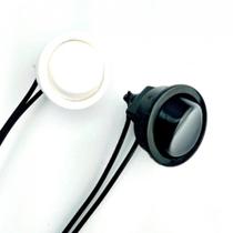 Kit Chaves Botão Interruptor Redondo com Fio 6A para Móveis Branco Kit Chaves Botão Interruptor Redondo com Fio 6A para Móveis Branco