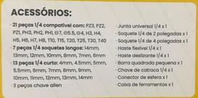 Kit Chaves Catraca Soquete 53 Peças Bomvink Bom3913 Cor Preto Kit Chaves Catraca Soquete 53 Peças Bomvink Bom3913 Cor Preto