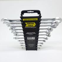 Kit Chaves Combinada 11 Pcs ( 6,7,8,10,13,14,15,17,19,22,24M) - Fertak - 4823