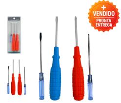 Kit Chaves de Fenda e Phillips Ferramentas Manuais Resistentes para Reparos Domésticos Kit Chaves de Fenda e Phillips Ferramentas Manuais Resistentes para Reparos Domésticos