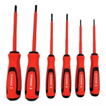 Kit Chaves De Fenda Philips Isolada Eletricista 6 Peças Imã
