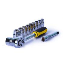 Kit Chaves Jogo Catraca Reversível Soquetes 12 Peças 1/2 - Dtools Kit Chaves Jogo Catraca Reversível Soquetes 12 Peças 1/2 - Dtools