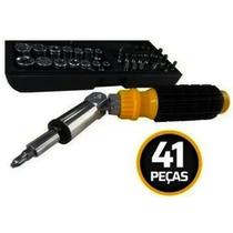Kit Chaves Jogo Catraca Reversível Soquetes 40 Peças Maleta