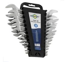 Kit Chaves Jogo De Boca Fixas Em Aço De 6 Á 32Mm 12 Peças