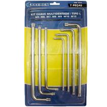 Kit Chaves Multidentadas Tipo L Com 7 Peças 8932 BREMEN