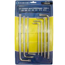 Kit Chaves Multidentadas Tipo L Com 7 Peças 8932 BREMEN
