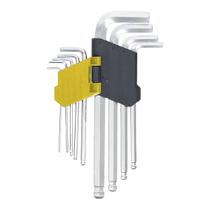 Kit Chaves Sextavada Allen Aço Forjado Com 9 Peças Tipo L