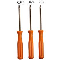 Kit Chaves Torx T6 T8 T10 para abertura de video games e controles
