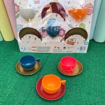 Kit Chazinho xicara e pires kit de chá cozinha infantil brinquedo faz de conta brinquedo infantil
