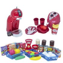 Kit Chef Brinquedo Comidinhas Eletro Mercado Completo 47Pç