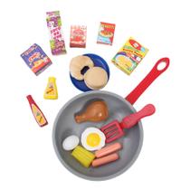 Kit Chef Comidinhas Presente Frigideira com 18 Acessórios Kit Chef Comidinhas Presente Frigideira com 18 Acessórios