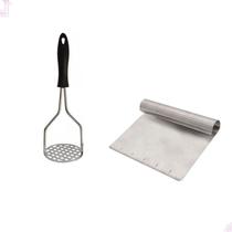 Kit Chef Espátula Inox E Amassador Espremedor De Batatas Rita Lobo