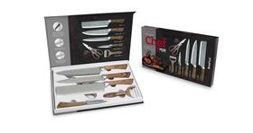 Kit chef facas e acessorios 6 peças - - BRASFOOT Kit chef facas e acessorios 6 peças - - BRASFOOT