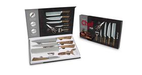 Kit chef facas e acessorios 6 peças - - BRASFOOT