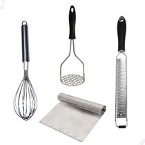 Kit Chef Premium Ralador Zester - Espátula - Fuê Batedor - Amassador De Batatas Rita Lobo