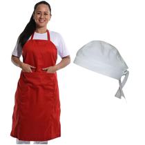 Kit Chef Profissional Avental Bandana Cozinha Restaurante Unissex Kit Chef Profissional Avental Bandana Cozinha Restaurante Unissex