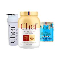 Kit Chef Whey 800g + Creme de Amendoim 600g + Coqueteleira - Chef Whey