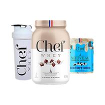 Kit Chef Whey 800g + Creme de Amendoim 600g + Coqueteleira - Chef Whey