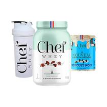 Kit Chef Whey 800g Pasta de Amendoim 600g Coqueteleira Chef Whey