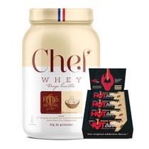 Kit Chef Whey Protein Gourmet 800g - Chef Whey + Barra Proteica Bold Hot Bar Display C/12 Uni - Hot Fit
