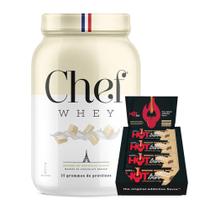 Kit Chef Whey Protein Gourmet 800g - Chef Whey + Barra Proteica Bold Hot Bar Display C/12 Uni - Hot Fit