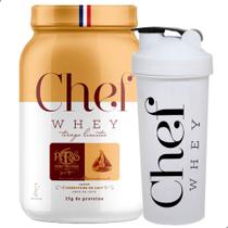 Kit Chef Whey Protein Zero Lactose Doce de Leite 800g Paris 6 + Coqueteleira Chef Whey