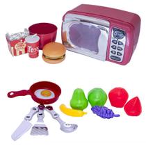 Kit Chefe Cozinha Menino Eletro Comida Frigideira Fruta 12p