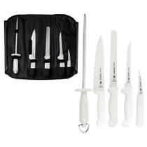 Kit Chefs C- Facas Tramontina Aço Inox Cabos De Polipropileno Branco 6 Pçs 24699816 Kit Chefs C- Facas Tramontina Aço Inox Cabos De Polipropileno Branco 6 Pçs 24699816