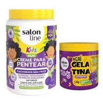 Kit Cheirinho de Açaí com Creme para Pentear e Gelatina todecacho Kids