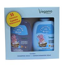 Kit cheirinho de bebê azul shampoo + condicionador 210ml vegano