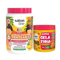 Kit Cheirinho de Manga com Creme para Pentear e Gelatina todecacho Kids