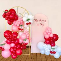 Kit Cherry Balloon Arch Foxrush, 241 unidades para decoração de festas Kit Cherry Balloon Arch Foxrush, 241 unidades para decoração de festas