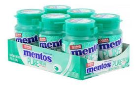 Kit Chiclete Mentos 6x56g Garrafinha Wintergreen