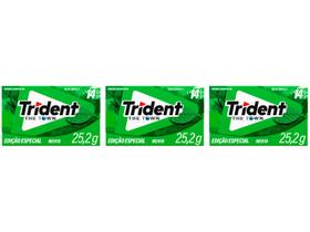 Kit Chiclete Trident Menta 14 Unidades 25,2g