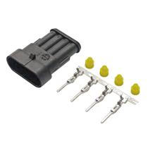 Kit Chicote Atuador Marcha Lenta Sonda Lambda Chevrolet Fiat Palio Tempra Uno 4 Vias Macho - Rainha das Sete - ETE8734