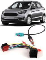 Kit Chicote de Ligação + Chicote Adaptador de Antena Ford Ka 2019 2020 2021 Kit Chicote de Ligação + Chicote Adaptador de Antena Ford Ka 2019 2020 2021
