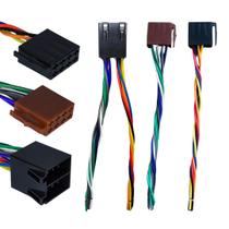 Kit Chicote Plug universal 16 vias conector femea macho