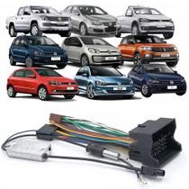Kit Chicotes Radio Som Automotivo VW Gol Golf TCross Jetta Nivus Passat Fox Virtus Up Saveiro Voyage