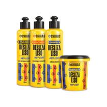 Kit Chikas Desliza Liso Completo Para Cabelos Lisos Oficial - bio extratus