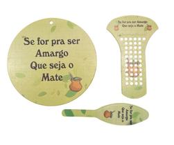 Kit Chimarrão 3 Peças Vira Mate + Cevador + Espátula Mate