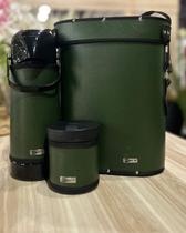 Kit Chimarrão Artesanal com 3 Peças Verde Militar