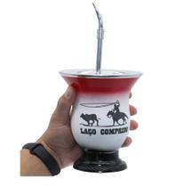 Kit Chimarrao Gaucho Cuia Gravada Laser C/ Bomba Tradicional Cod 025