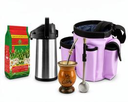 Kit Chimarrão Tererê Porta Cuia Bomba Erva Mate Garrafa Térmica Mod037