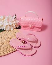 Kit Chinelo + Bolsa Infantil para Menina Florsinhas Confortável Leve e Estiloso Feminino Kit Chinelo + Bolsa Infantil para Menina Florsinhas Confortável Leve e Estiloso Feminino